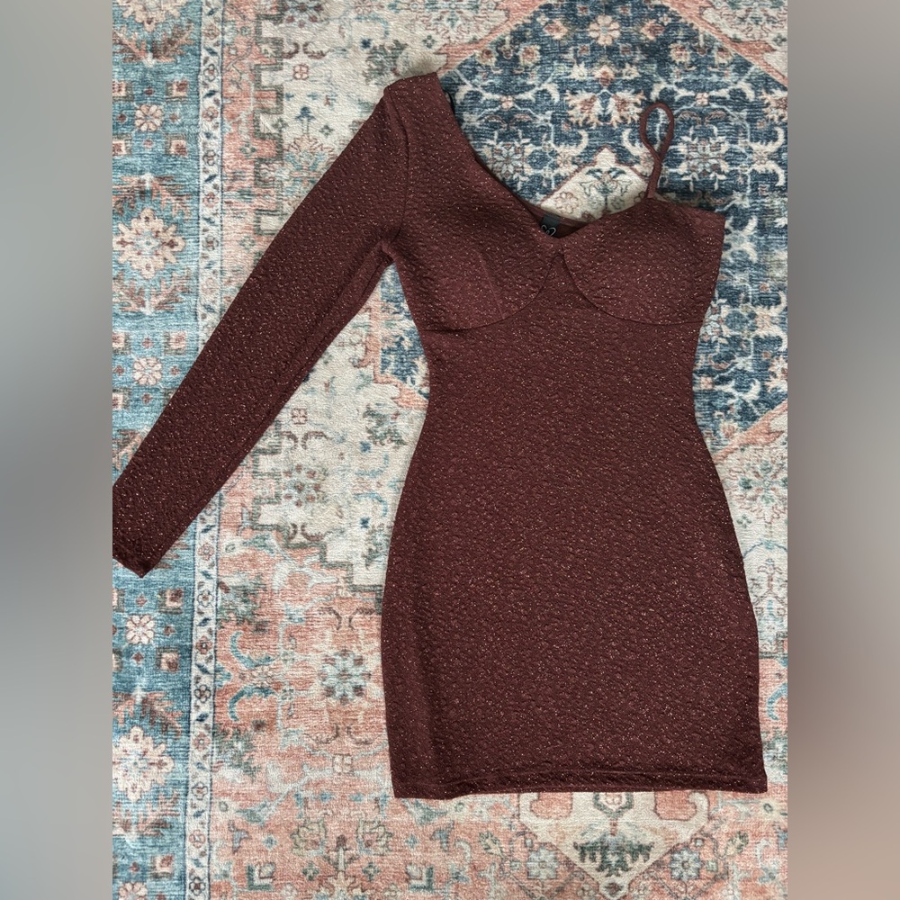 Windsor Chocolate Long Sleeve Dress